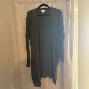 Women's olive green Cardigan Sweater